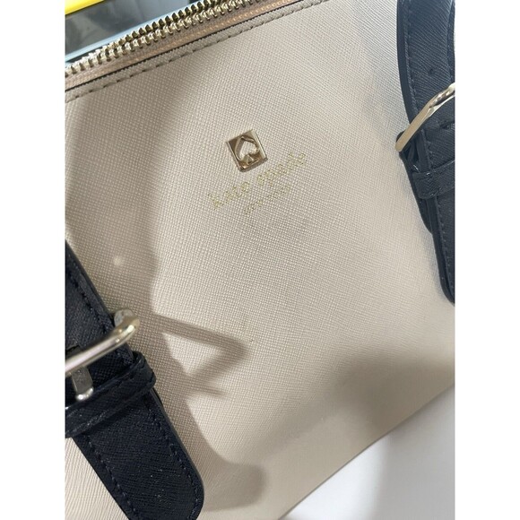 Kate Spade Cove Street Colorblock Pippa Crossbody Beige Black Detachable Strap - Picture 9 of 11